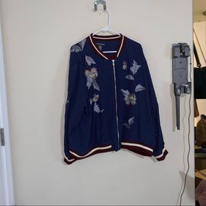 Womens Anthropologie Elevenses Embroidered Jacket